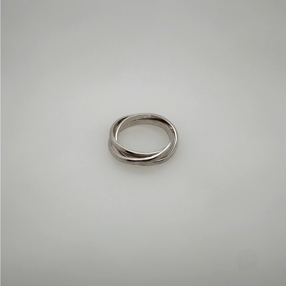 Sterling Silver Interlocking Ring - image 4